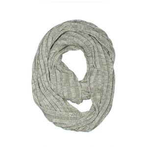Hollister VTG Y2K Infinity Scarf Wide Soft Ribbed Cable Knit Gray White OS